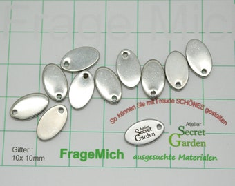 ovale Schmuck Tags, Gravur  ab 1 Stück , mit Logo, individuelles Logo, Edelstahl Anhänger, ab 10 Stück  12.7 x 7.5