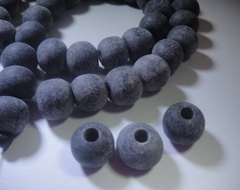 10 Großloch Perlen,Horn, 10-11mm, vom Wasserbüffel, Loch ca. 3,5mm, ideal für Lederbänder, Pferdehaarschmuck
