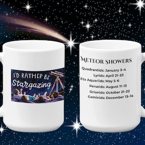 Celestial Ceramic Coffee Mug: Astronomy Gift, Night Sky Decor