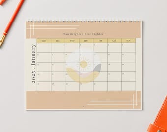 Minimalist 12 Month Calendar
