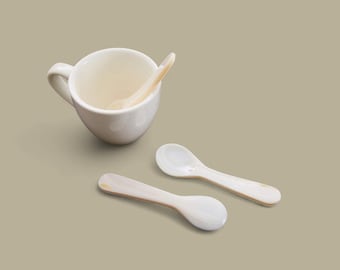 Handmade Mother of Pearl Spoon Set: Caviar, Spices, Dessert