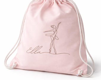 Personalized children's gym bag / Ballet bag for girls / Sports bag / Kids' gym bag / Dance shoes / Ballerina bag