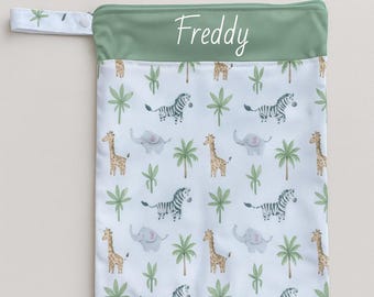 Personalized wet bag Wetbag Kita waterproof for changing clothes ideal as a gift for birth Birthday Water-repellent with name