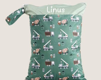 Wet bag with name Wetbag Kita waterproof for changing clothes ideal as a gift for birth birthday Water-repellent with name