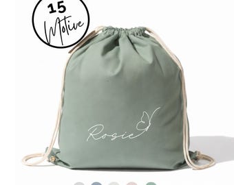 Personalized kindergarten bag with name & 15 adorable designs | Gym bag | Spare clothes | Kindergarten | Back-to-school gift