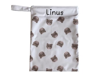 Personalized wet bag Wetbag Kita waterproof for changing clothes ideal as a gift for birth Birthday Water-repellent with name