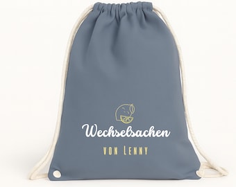 Personalized change of clothes bag for kindergarten | Daycare bag with name for a change of clothes | Start of daycare