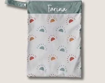 Personalized wet bag Wetbag Kita waterproof for changing clothes ideal as a gift for birth Birthday Water-repellent with name