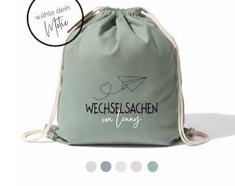 Personalized change of clothes bag for kindergarten | Daycare bag with name for a change of clothes | Start of daycare