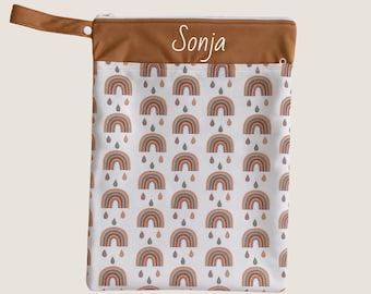 Personalized wet bag Wetbag Kita waterproof for changing clothes ideal as a gift for birth Birthday Water-repellent with name