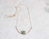 Turquoise Crescent Necklace