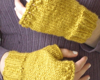 Marigold Organic Cotton Fingerless Gloves