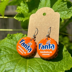 Fanta Bottle Cap Earrings