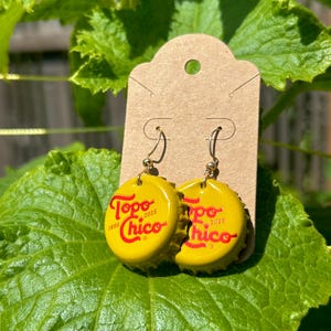 Topo Chico Bottle Cap Earrings