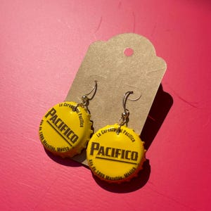 Pacifico Bottle Cap Earrings