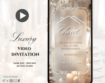 Invitación animada de inauguración de casa: Diseño minimalista (Evite digital)