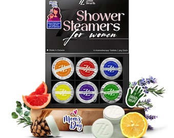 Shower Steamers Aromatherapy 6 Pack, Mother's Day Gift for Mom, Relaxation Spa Experience