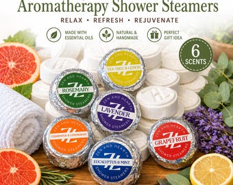 Handmade Aromatherapy Shower Steamers | Choose Your Scent, Stress Relief Gift Basket Stuffers