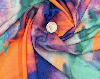 Abstrakter kosmischer Nebula-Druck-Krepp-Stoff - Schneider-Stretch-Gewebe für Kleider, Leggings, Tops & Jumpsuits