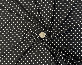 Schwarz & Weiß kleine Pünktchen Stretch Jersey Viskose Stoff UK 147 cm