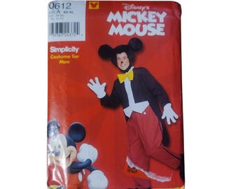 Simplicity #0612 #9386 Mickey Mouse Costume Pattern Size XS-XL - UNCUT