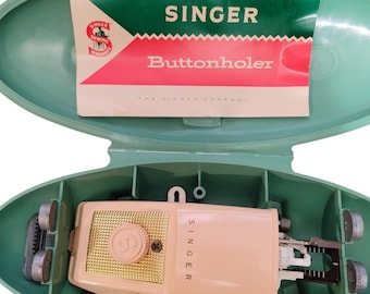 Singer Buttonholer 489500 Complete Set w/ Templates & Case – Made in USA