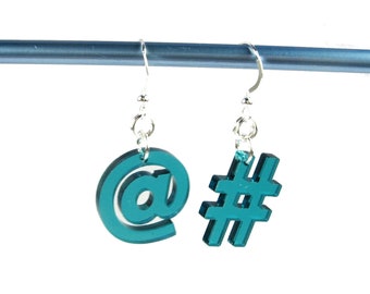 Social Media Earrings - Symbol Jewelry