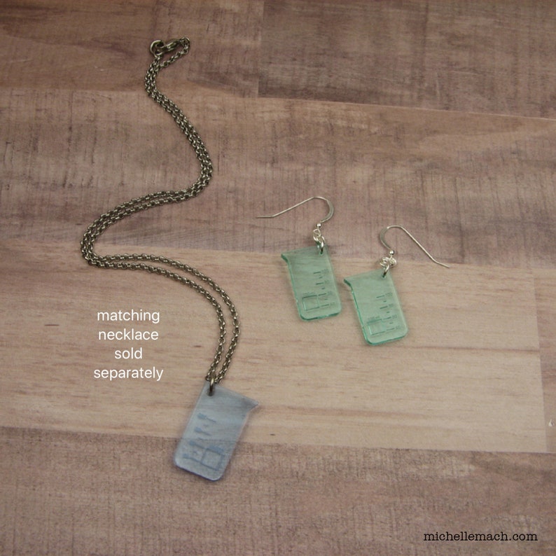 Beaker Earrings Science Geek Jewelry Gift for Teacher Etsy