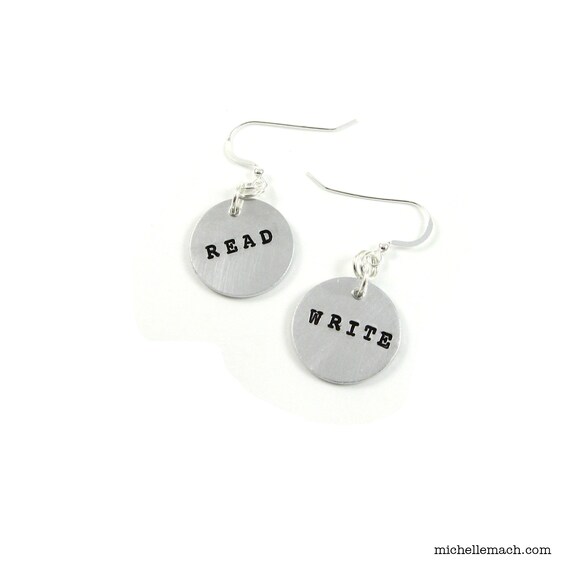 Read & Write Earrings writer Jewelry Gift Teacher Etsy