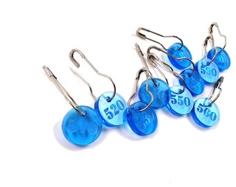 Numbered Stitch Markers for Knitting or Crochet (510-600)