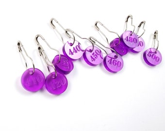 Numbered Stitch Markers for Knitting or Crochet (410-500)