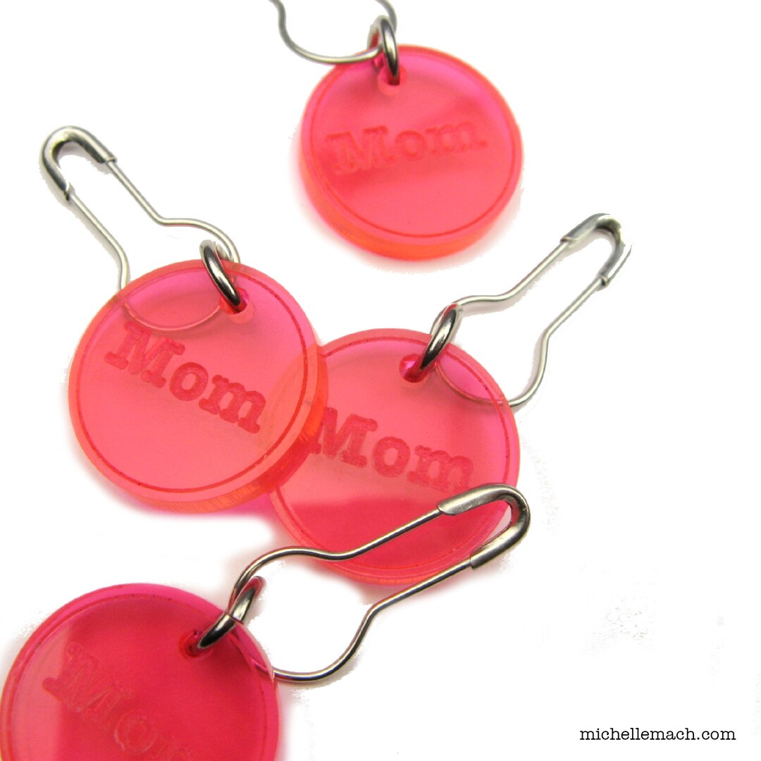 Custom Stitch Markers - Set of 6 - Personalize With Initials, Name ...