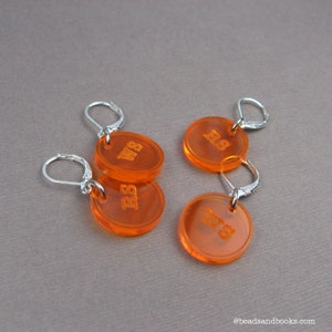 Stitch Markers With Knitting Abbreviations 2 Right Side RS, 2 Wrong Side WS Crochet or Knitter Accessory image 3