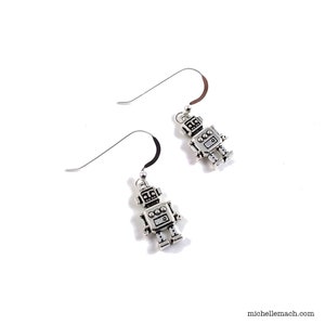 Tiny Robot Earrings image 1