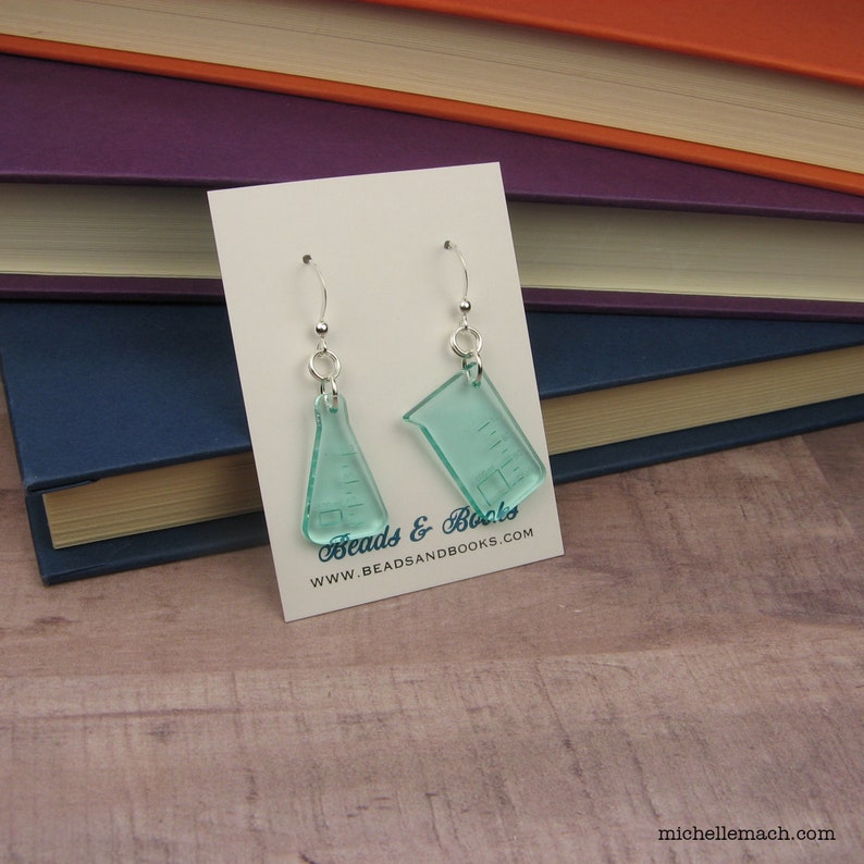 Beaker and Flask Earrings Mismatched Science Earrings