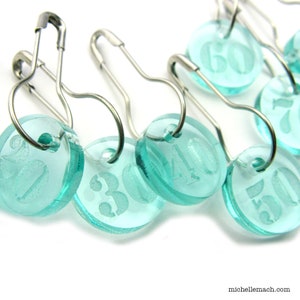 Row Number Stitch Markers for Knitting or Crochet Numbered 10-100 image 1