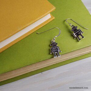 Tiny Robot Earrings image 2