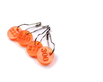 Row Number Stitch Markers for Knitting or Crochet (225, 250, 275, 300)