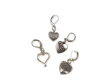 Filigree Heart Stitch Markers (Set of 4)