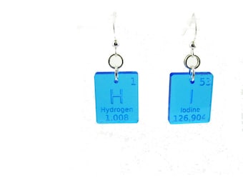 Element Earrings - Periodic Table Jewelry For Friendly Science Lab Tech - Biology Gift