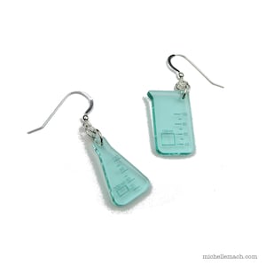 Beaker and Flask Earrings - Mismatched Science Earrings