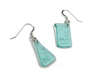 Beaker and Flask Earrings - Mismatched Science Earrings