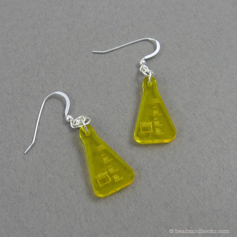 Science Flask Earrings Science Nerd Jewelry With Scientific Etsy