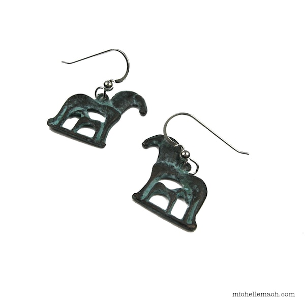 Horse Earrings - Mare and Foal Jewelry