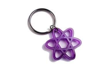 Atom Keychain for Science Lab - Key Chain for Scientist