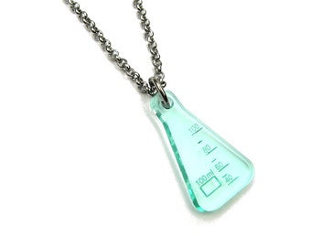 Science Flask Necklace - Jewelry for Science Lab Student or Teacher