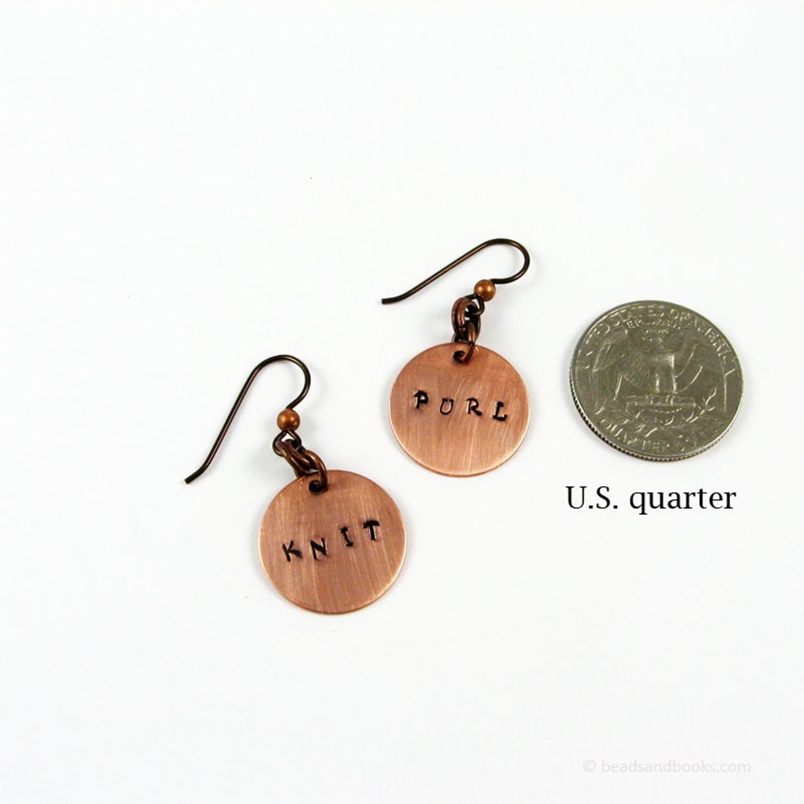 Knit & Purl Earrings jewelry for Knitters Whimsical Geekery Etsy