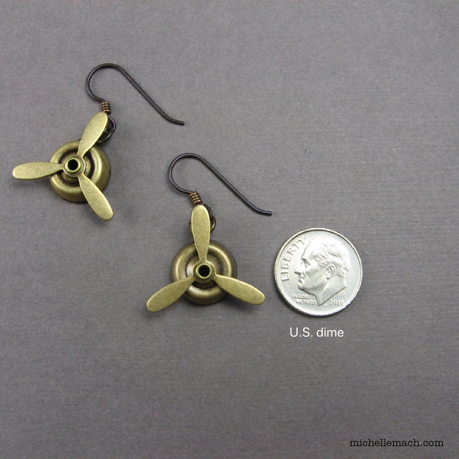 Propeller Earrings Inspired by Amelia Earhart airplane Etsy