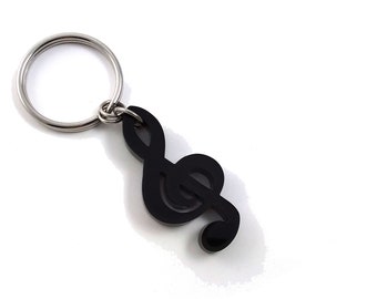 Treble Clef Keychain for Music Lover