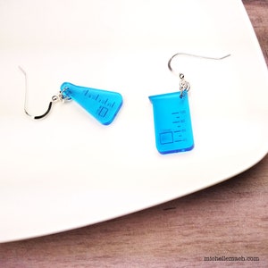 Beaker and Flask Earrings Mismatched Science Earrings image 10